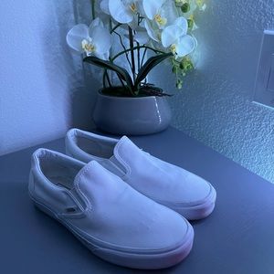 original white slip on vans
